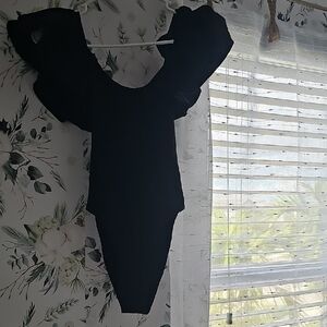 Zara Black V-Neck Top